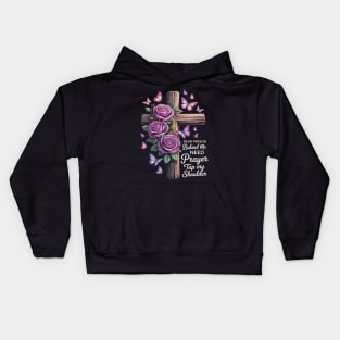 Dear Person Behind Me Need Prayer Tap My Shoulder Floral Kids Hoodie